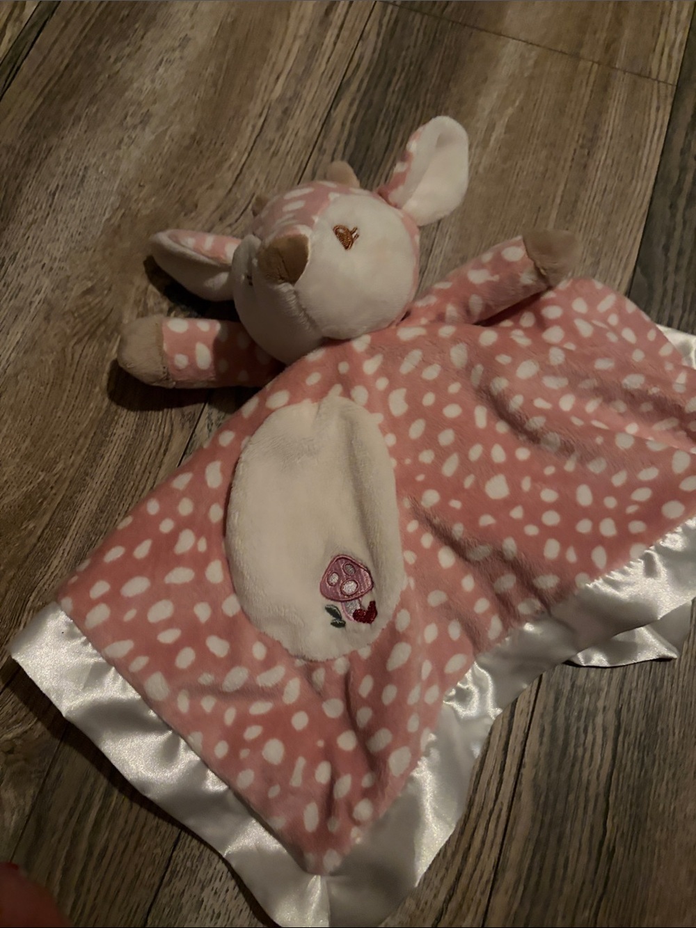 Douglas baby pink polka dot fawn Lovey Blanket